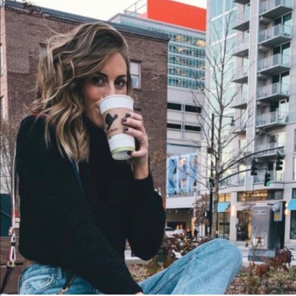 SALE! Cozy Black Mock Knit Lightweight Sweater - Picture 6 of 7